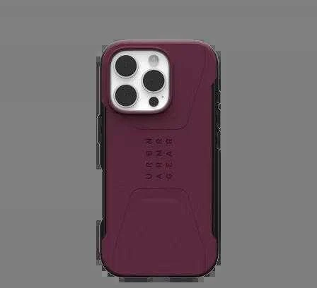 Urban Armor Gear UAG Civilian Magsafe Apple iPhone 16 Pro - dėklas telefonui raudonos spalvos