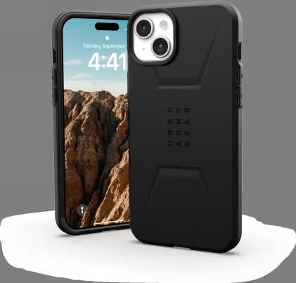 Urban Armor Gear UAG Civilian MagSafe Apple iPhone 15 Plus - dėklas telefonui juodos spalvos