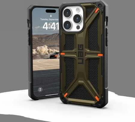 Urban Armor Gear UAG Monarch Apple iPhone 15 Pro Max - dėklas telefonui žalios spalvos kevlar