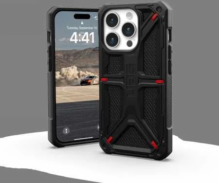 Urban Armor Gear UAG Monarch Apple iPhone 15 Pro - dėklas telefonui juodos spalvos kevlar
