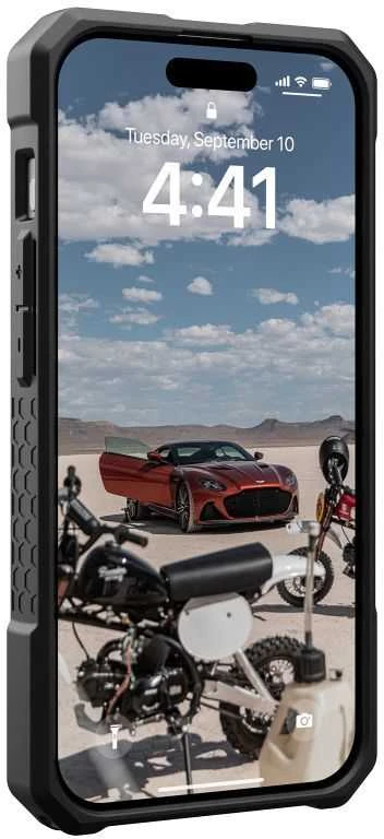 Urban Armor Gear UAG Monarch Pro su MagSafe iPhone 15 Pro - dark dėklas telefonui mėlynos spalvos