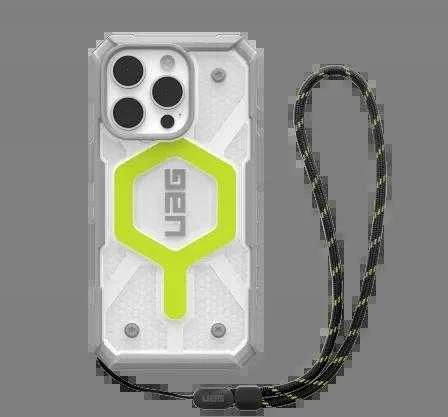 Urban Armor Gear UAG Pathfinder Clear Magsafe Bundle Dėklas su dirželiu, skirtas iPhone 16 Pro - Žalias