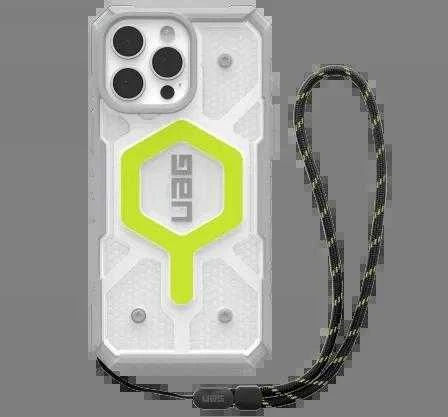 Urban Armor Gear UAG Pathfinder dėklas telefonui skaidrus Magsafe Bundle Lanyard Apple iPhone 16 Pro Max - dėklas telefonui žalios spalvos