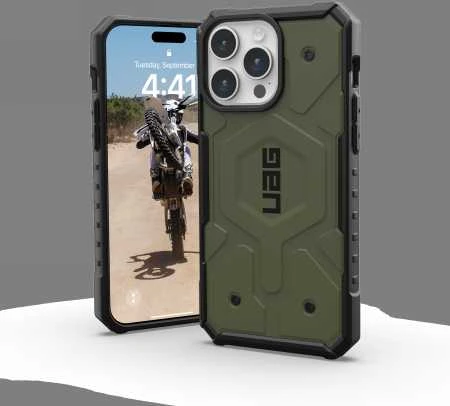 Urban Armor Gear UAG Pathfinder MagSafe dėklas iPhone 15 Pro Max - žalias