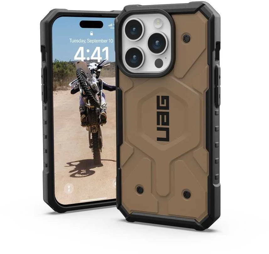 Urban Armor Gear UAG Pathfinder MagSafe Apple iPhone 15 Pro - dėklas telefonui rudos spalvos