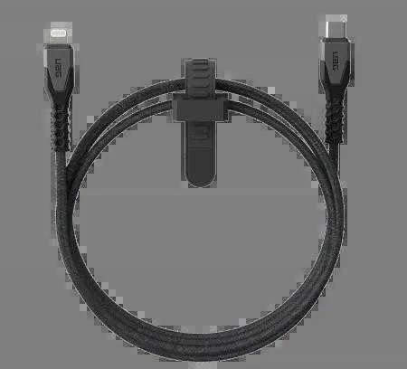 Urban Armor Gear UAG tvirtas USB-C 30 W 1,5 m kabelis – pilkas