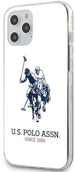 Dėklas „Us Polo Assn“ „US Polo“ USHCP12MTPUHRWH iPhone 12/12 Pro 6.1" baltas blizgus didelis logotipas