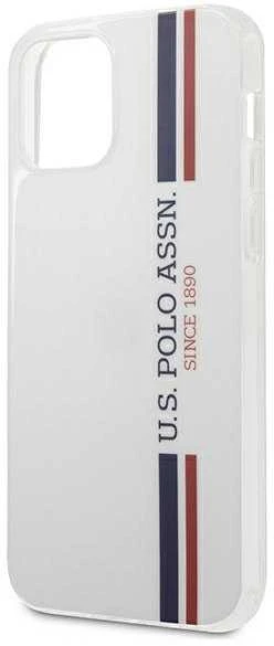 Us Polo Assn US Polo USHCP12SPCUSSWH Apple iPhone 12 mini 5,4" telefono dėklas baltos spalvos Tricolor Collection