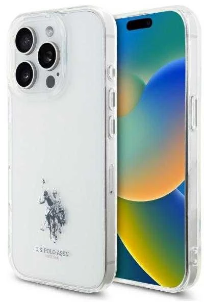 Dėklas „Us Polo Assn US Polo“ USHCP15XUSMT „Apple iPhone 15 Pro Max 6.7“ skaidrus IML spausdintas dvigubas arklio žurnalas