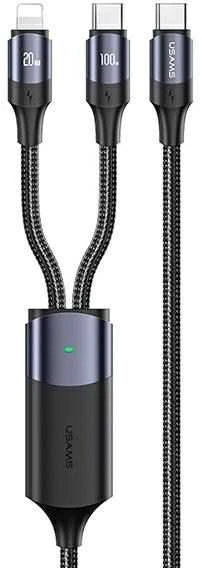 USAMS automobilinis įkroviklis 1xUSB+1xUSB-C C32 30W Fast Charge juodas CC164CC01 (US-CC164)