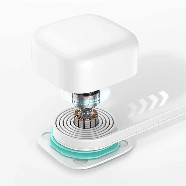 USAMS įkroviklis 1xUSB-C su ištraukiamu USB-C laidu (tik antgalis) PD+QC 35W Gan Fast Charging juodos spalvos