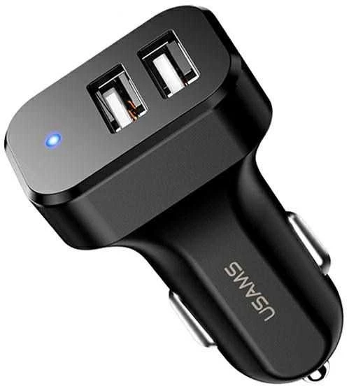 USAMS Laidinis įkroviklis 1xUSB-C+1xUSB T47 65W (only head) PD Fast Charging Super Si juodos spalvos CC153TC01(US-CC