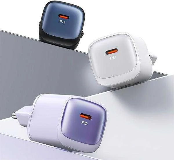 USAMS CC251 30W GaN USB-CFast Charging HC Series violetinės spalvos CC251TC03