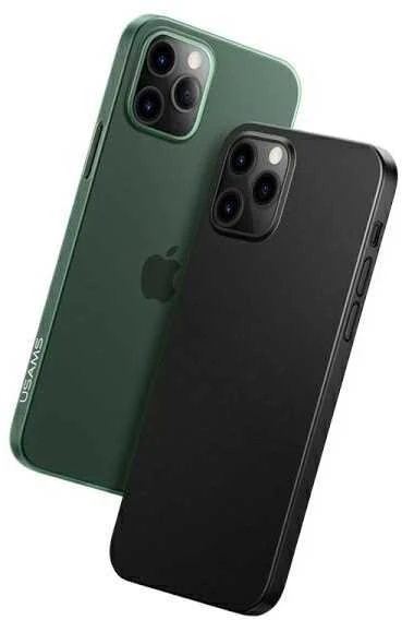 USAMS Gentle Dėklas for Apple iPhone 12 mini 5.4″ žalias/skaidrus IP12QR03 (US-BH608)