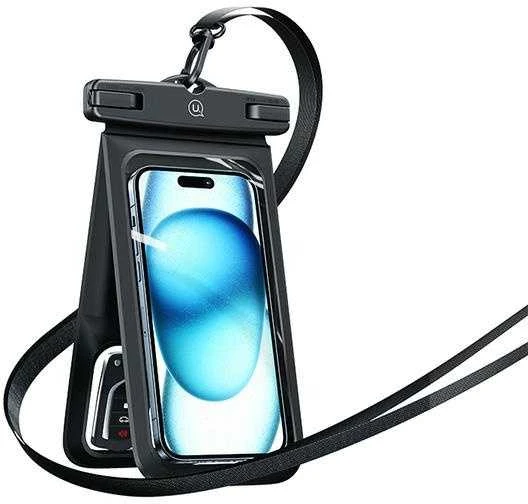 USAMS Atsparus vandeniui Dėklas Double 6.7″IP68 rožinės spalvos FSD1403 (YD014)