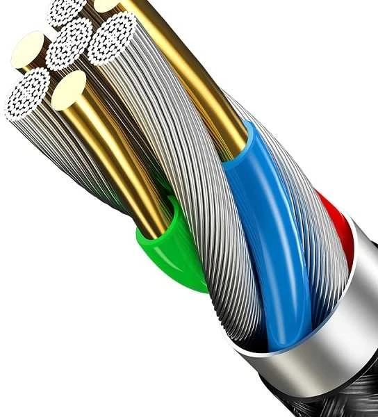 USAMS pintas kabelis U5 2A micro USBraudonos spalvos 1,2m SJ224USB02 (US-SJ224)