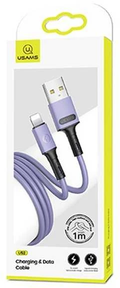 USAMS kabelis USB-C į Lightning 20W 1.2m PD Fast Charging Lithe Series juodos spalvos SJ566USB01 (US-SJ566)