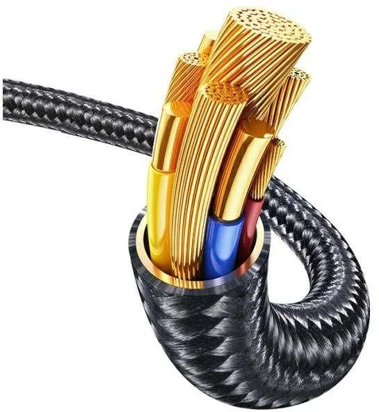 USAMS USB-C į USB-C kabelis 100W 1.2m cinko lydinio greito įkrovimo duomenų kabelis Meteor serijos SJ744USB0