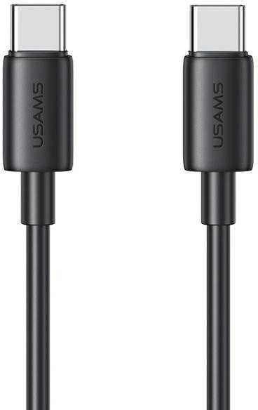 USAMS USB-C į USB-C Kabelis 60W 1mFast Charging YD Series juodos spalvos SJ711USB01(US-SJ711)