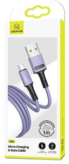 USAMS kabelis USB-C į USB-C 100W 1.2m Port Ekranas Fast Charging Lithe Series žalios spalvos SJ567USB04