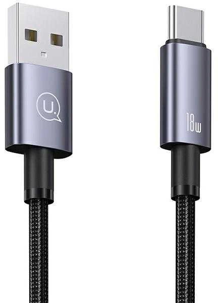 USAMS Kabelis USB į USB-C 3A 1.2m greito įkrovimo plienas/tamsus SJ663USB01 (US-SJ663)