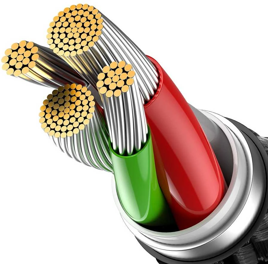 USB laidas, skirtas Lightning Baseus Glimmer Series, 2.4A, 2m (juodas)