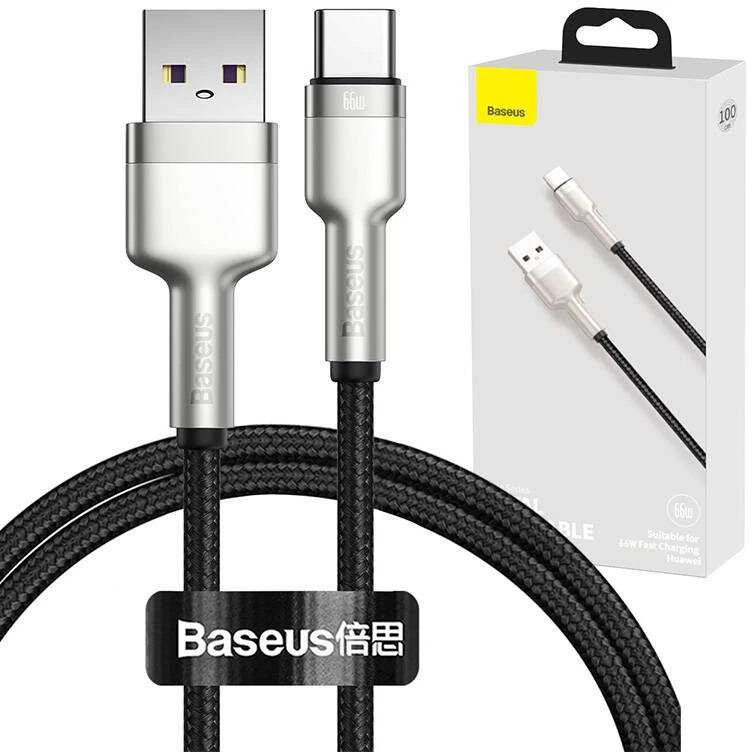 Kabelis USB A - USB C, 1.0m 66W (netinka iPhone 15 įkrovimui) Cafule BASEUS