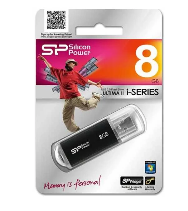 Silicon Power | Ultima-II | 8 GB | USB Type-A | Juodas