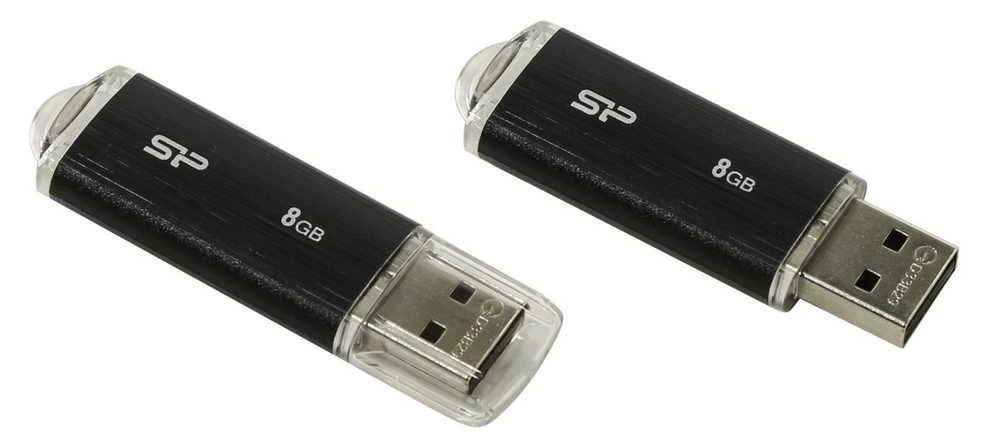 Silicon Power | Ultima U02 | 8 GB | USB Type-A | Juodas