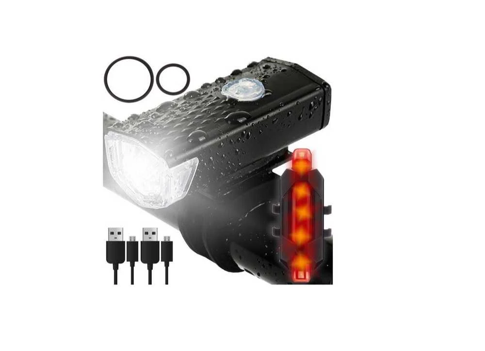 Trizand USB LED dviračio žibintas + galinis žibintas