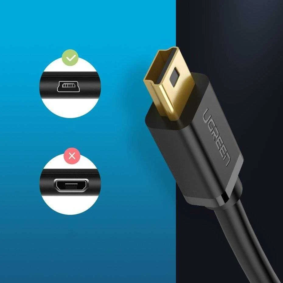 UGREEN USB – mini USB kabelis US132 3m