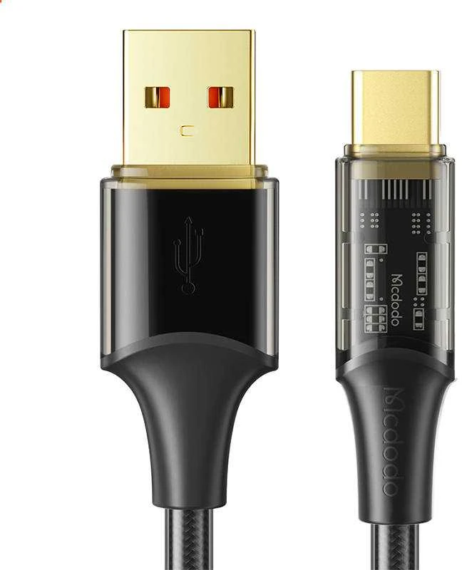 USB į USB-C laidas, Mcdodo CA-2090, 6A, 1.2 m (juodas)