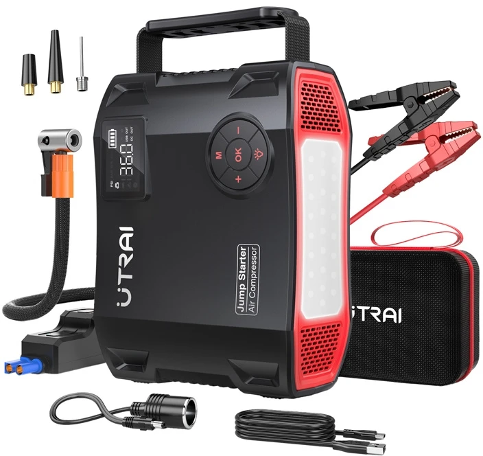 UTRAI JS5 automobilio starteris su kompresoriumi