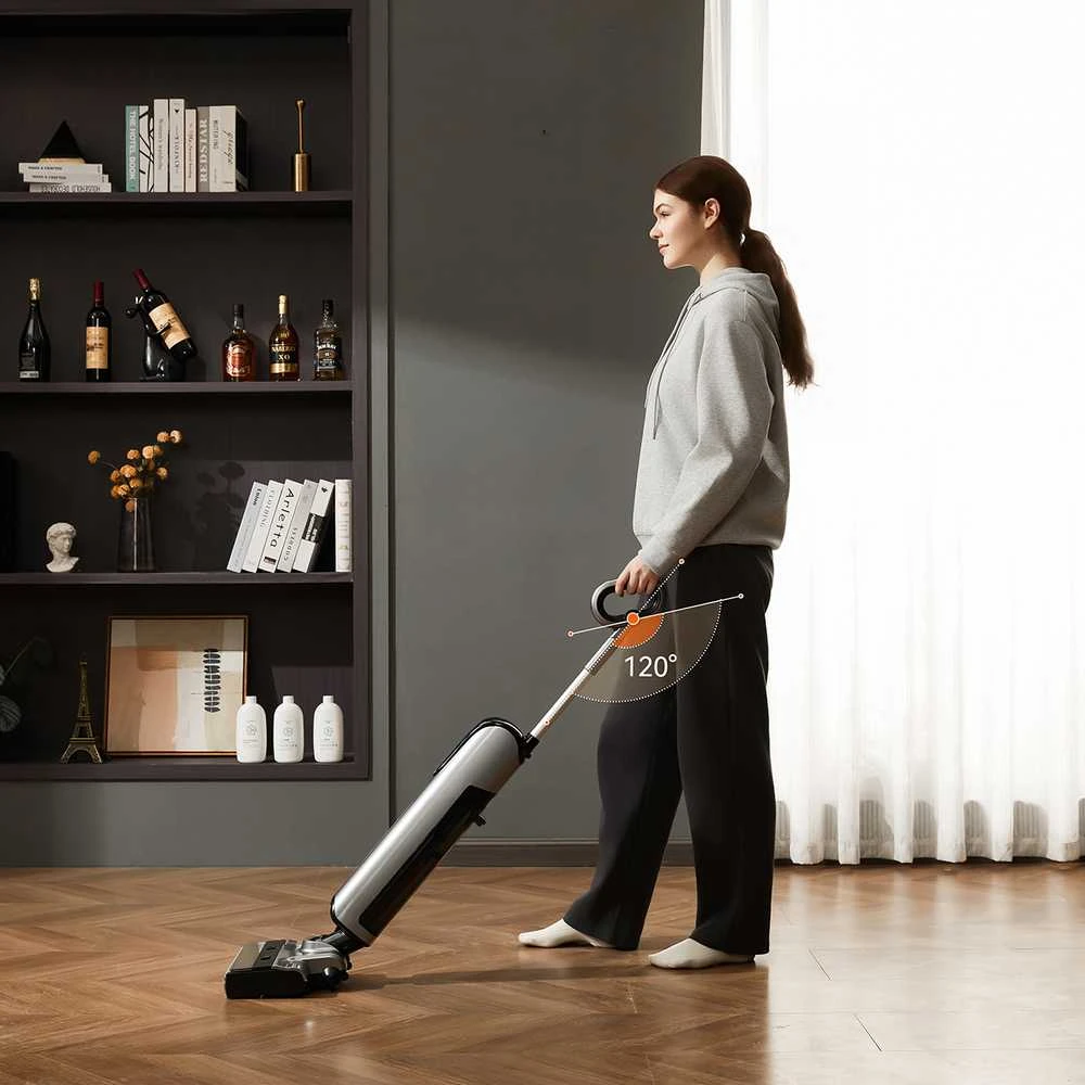 UWANT D700 Vertikalus dulkių siurblys su šluostymo funkcija ir įkrovimo stotele, pilkos spalvos