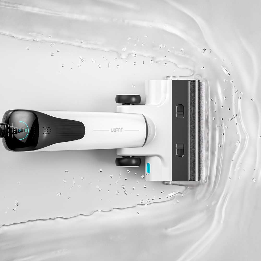 UWANT D700 Vertikalus dulkių siurblys su šluostymo funkcija ir įkrovimo stotele, baltos spalvos