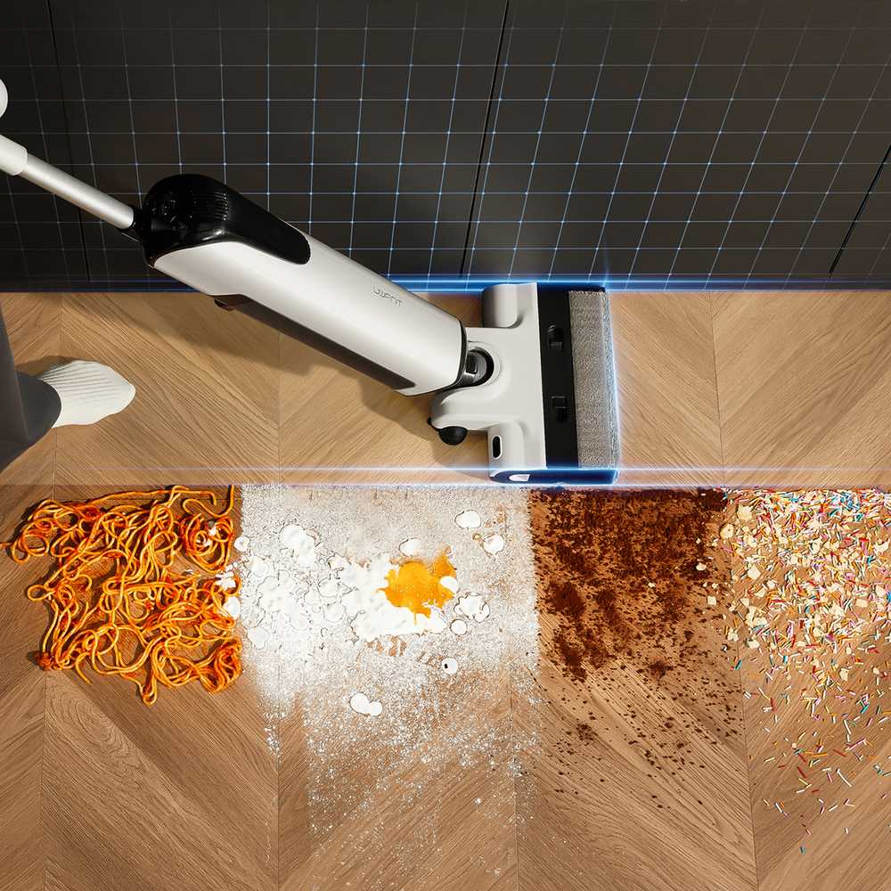 UWANT D700 Vertikalus dulkių siurblys su šluostymo funkcija ir įkrovimo stotele, baltos spalvos