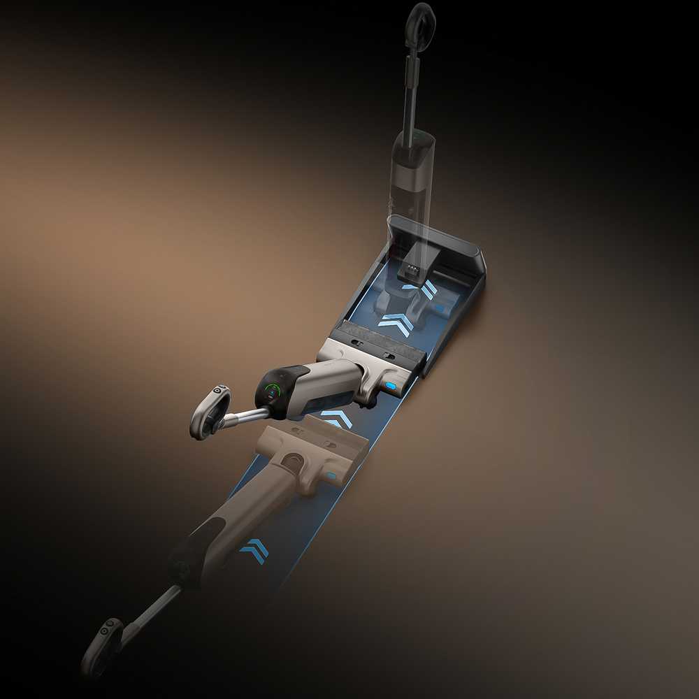 UWANT D700 Vertikalus dulkių siurblys su šluostymo funkcija ir įkrovimo stotele, baltos spalvos