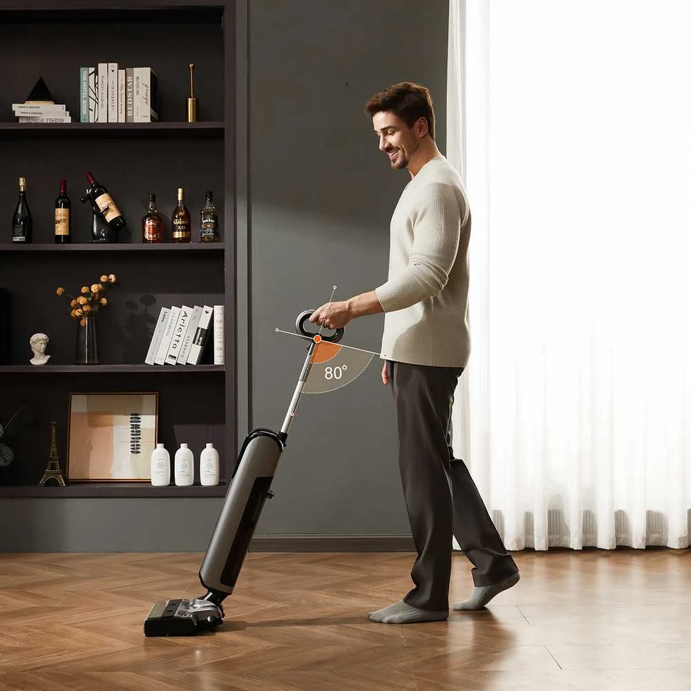 UWANT D700 Vertikalus dulkių siurblys su šluostymo funkcija ir įkrovimo stotele, pilkos spalvos