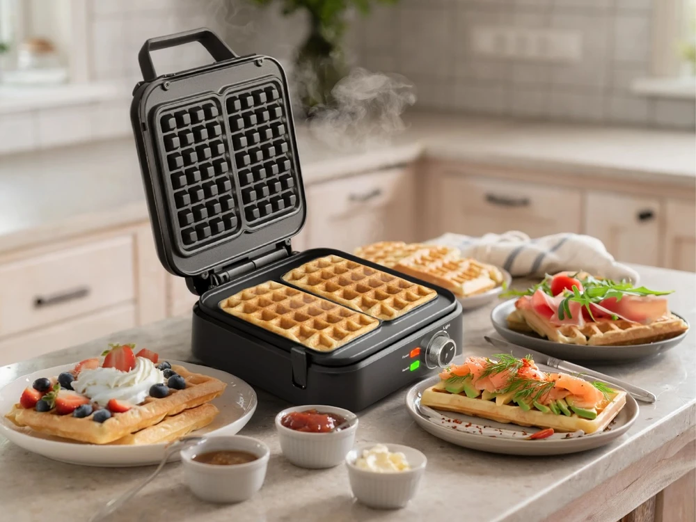 Vaflinė ELDOM WA900 WAFFLE IRON 1200W Juodas