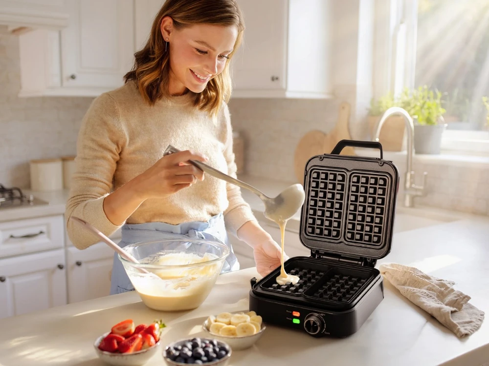 Vaflinė ELDOM WA900 WAFFLE IRON 1200W Juodas