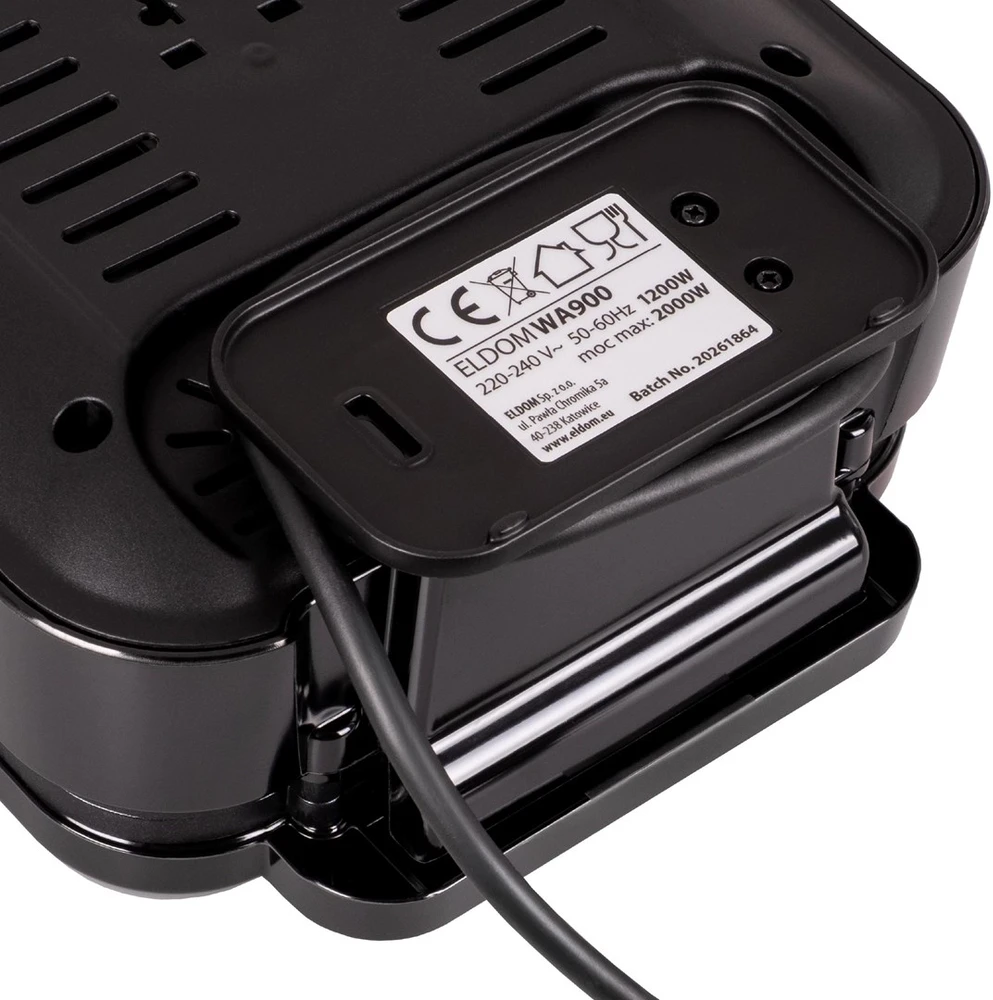 Vaflinė ELDOM WA900 WAFFLE IRON 1200W Juodas