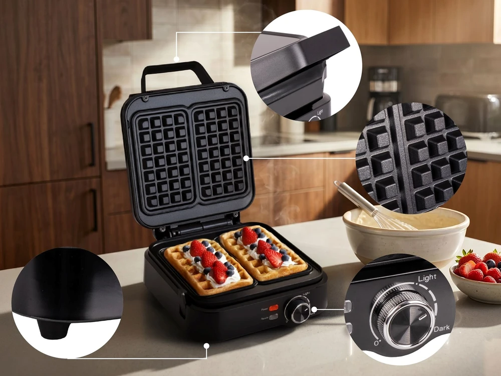 Vaflinė ELDOM WA900 WAFFLE IRON 1200W Juodas
