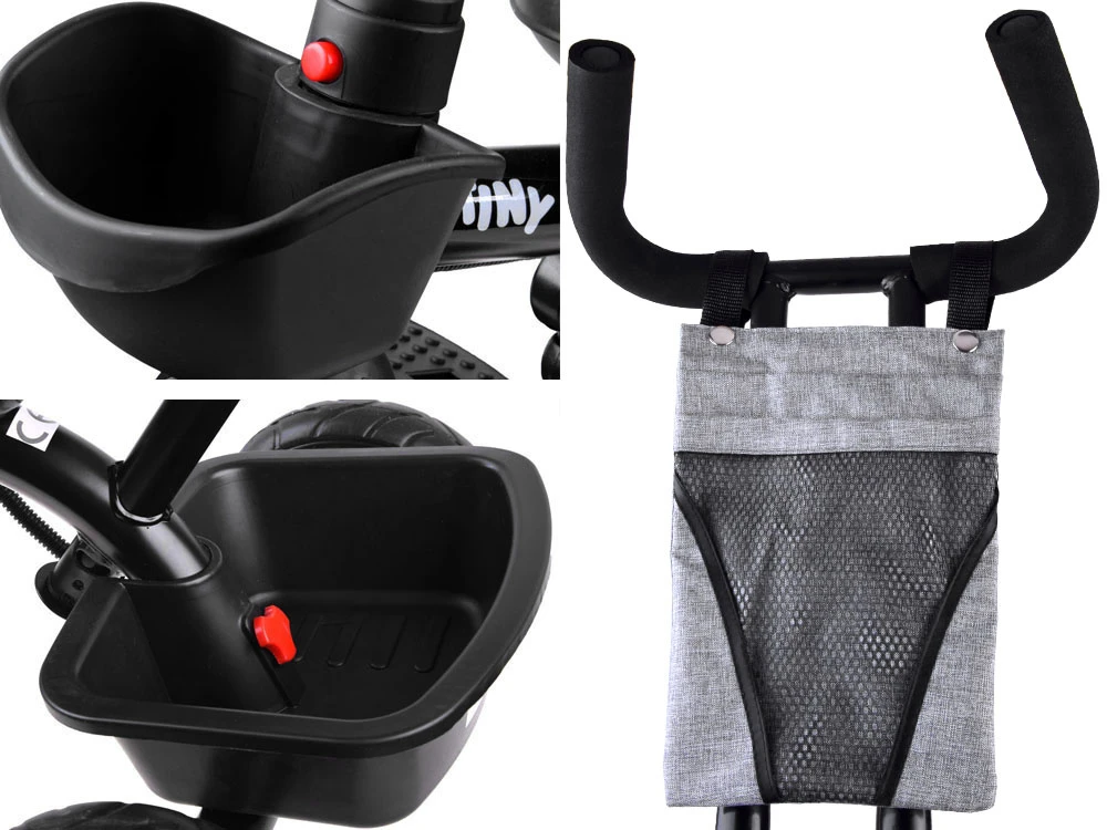 Jokomisiada Vaikiškas triratis dviratis „Tiny Bike 3in1“ su stogu ROTATABLE SP0650
