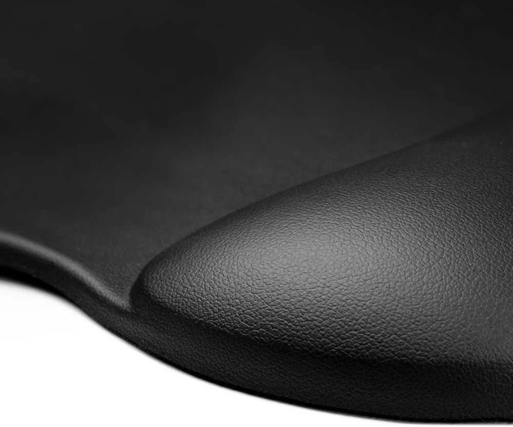 Wozinsky Ergonomic Pelės kilimėlis and Riešo atrama Gel Eco Leather Large Anti-Slip – juodos spalvos