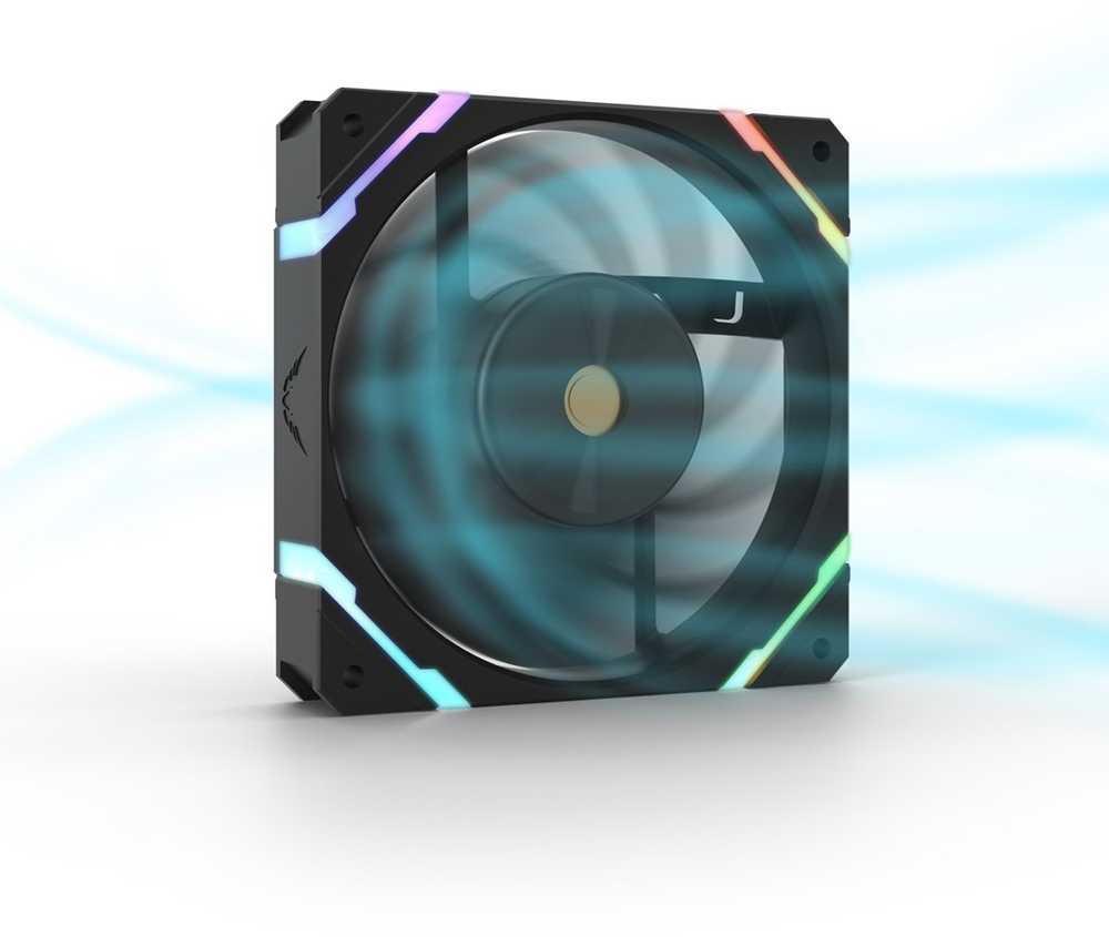 Aušintuvo Ventiliatorius - Valkyrie X12 ARGB 800-2150 RPM 80 CFM Juodas