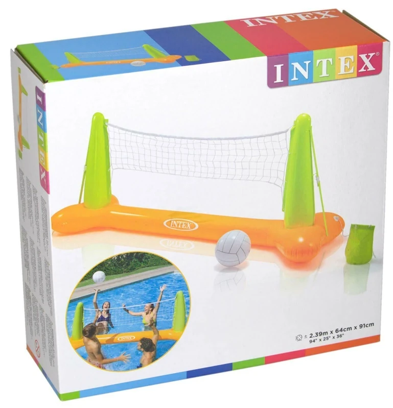 Pripučiamas tinklinio tinklas su kamuoliu INTEX, 239x64x91cm 56508NP