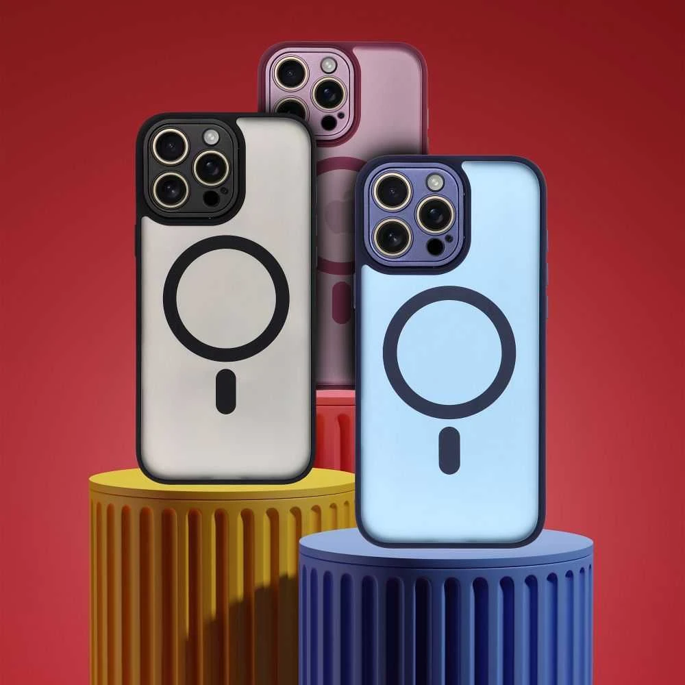 OEM dėklas, skirtas iPhone 17 Pro Max / 18 Pro Max (žemas kameros kraštas), „Variete Mag Cover“, suderinamas su „MagSafe“ violetinė