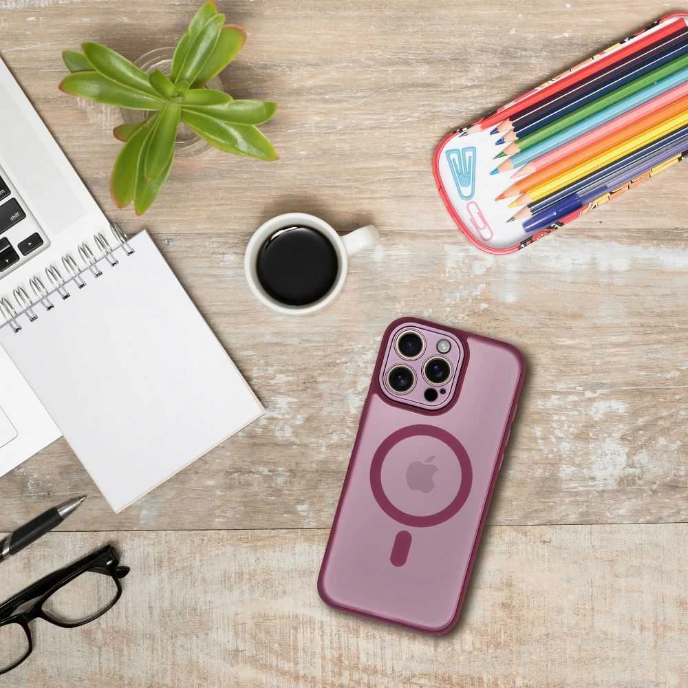 OEM dėklas, skirtas iPhone 17 Pro Max / 18 Pro Max (žemas kameros kraštas), „Variete Mag Cover“, suderinamas su „MagSafe“ violetinė