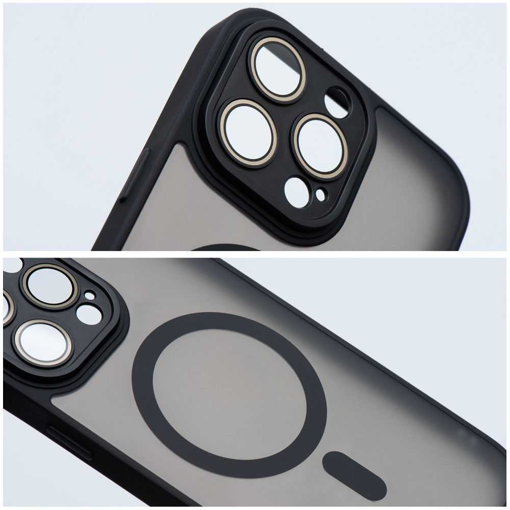 Oem Originalus dėklas, skirtas „iPhone 17 Pro Max / 18 Pro Max“ (žemas kameros kraštas), „Variete Mag Cover“, suderinamas su „MagSafe“ (juodas)