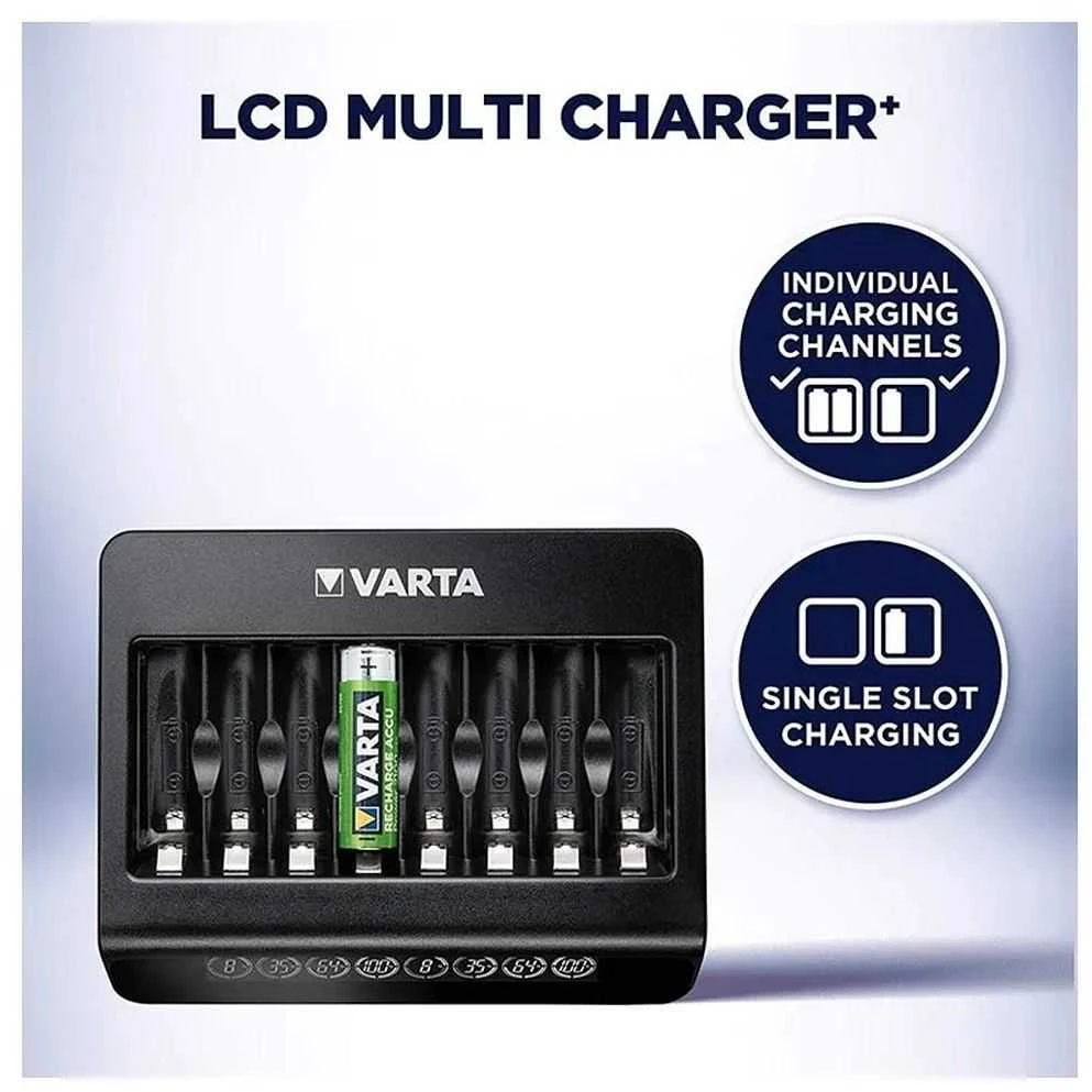 Varta 8 AA/AAA elementų kroviklis LCD Multi Charger Plus 57681